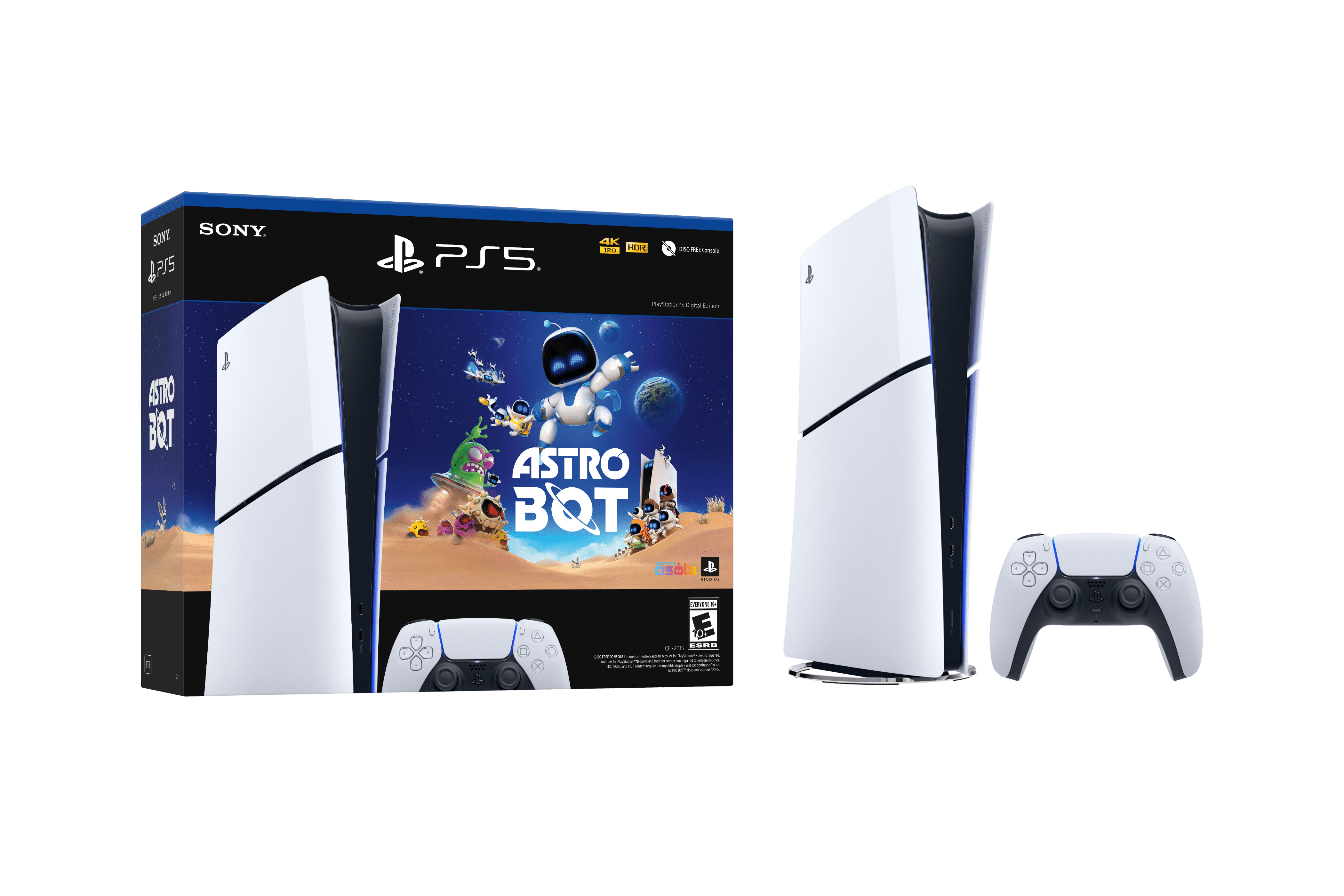 PS5 console and controller bundle display