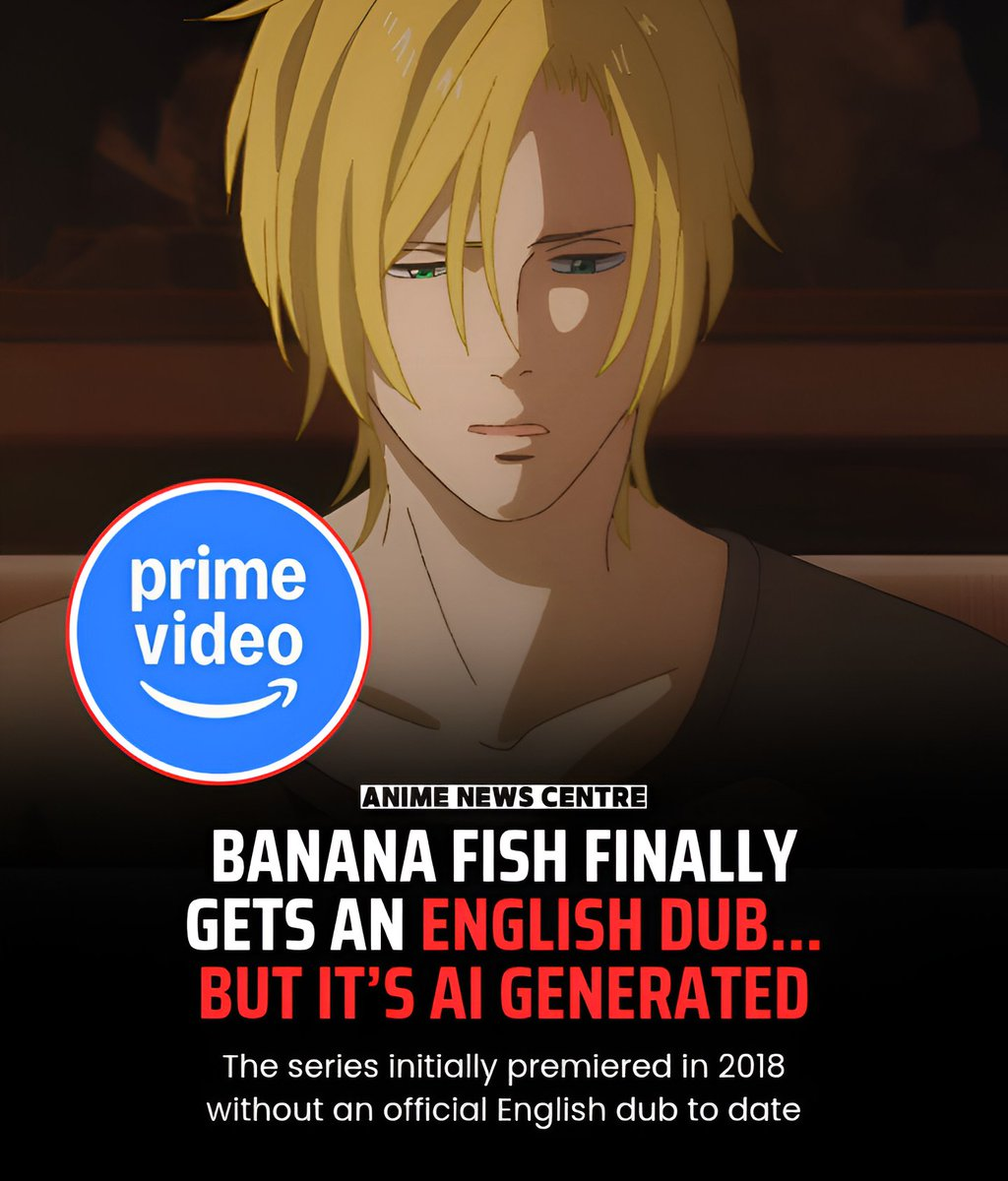 Screenshot of Banana Fish AI English dub interface on Prime Video