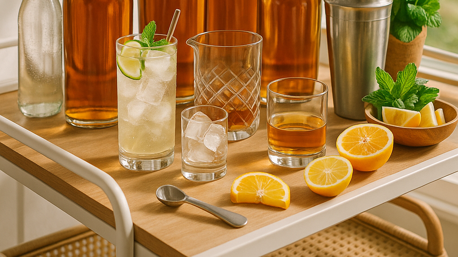 Three-bottle summer home bar plan featuring underrated bourbon for cocktails, mixing, and neat guest pours