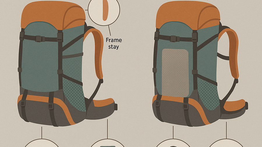 Framed ultralight backpacking packs emphasizing comfort, load transfer, and support per ounce